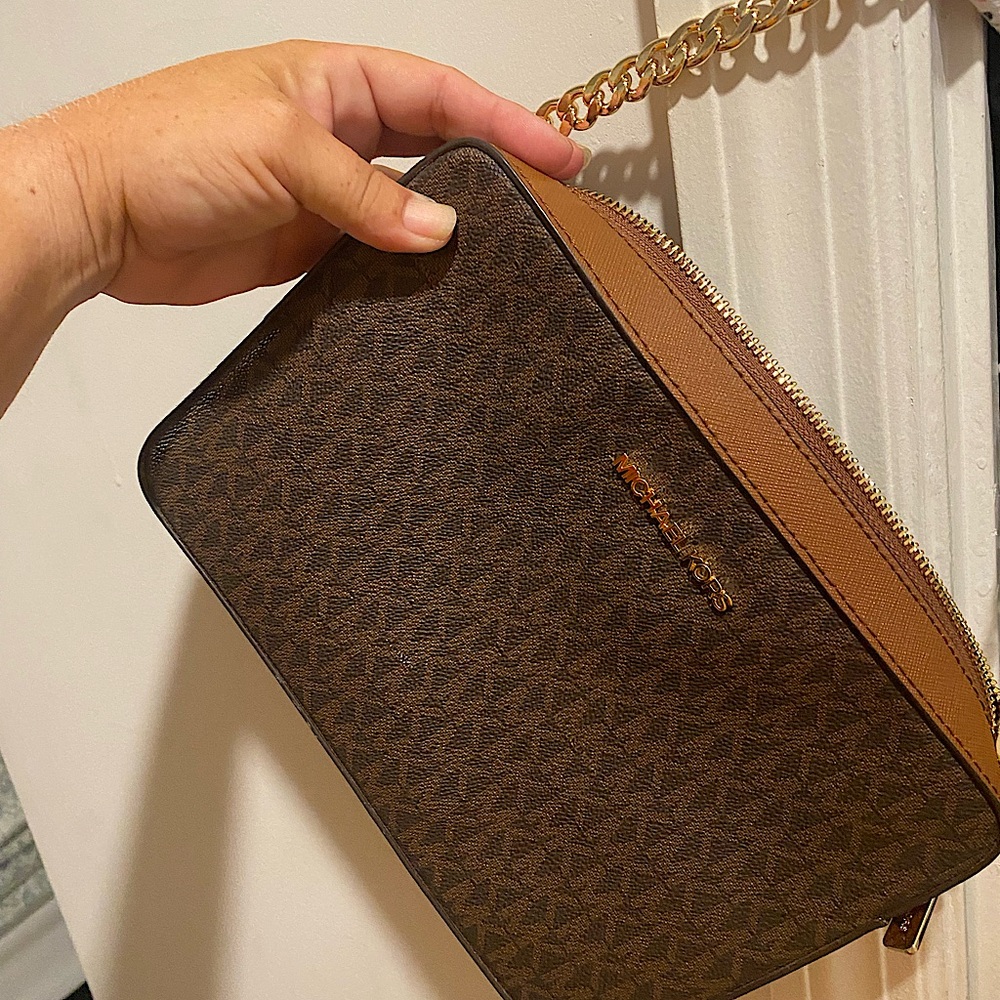 Michael Kors Signature Brown Crossbody Bag